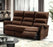Sofá 3 lugares com 2 Relax Manual RTM Castanho