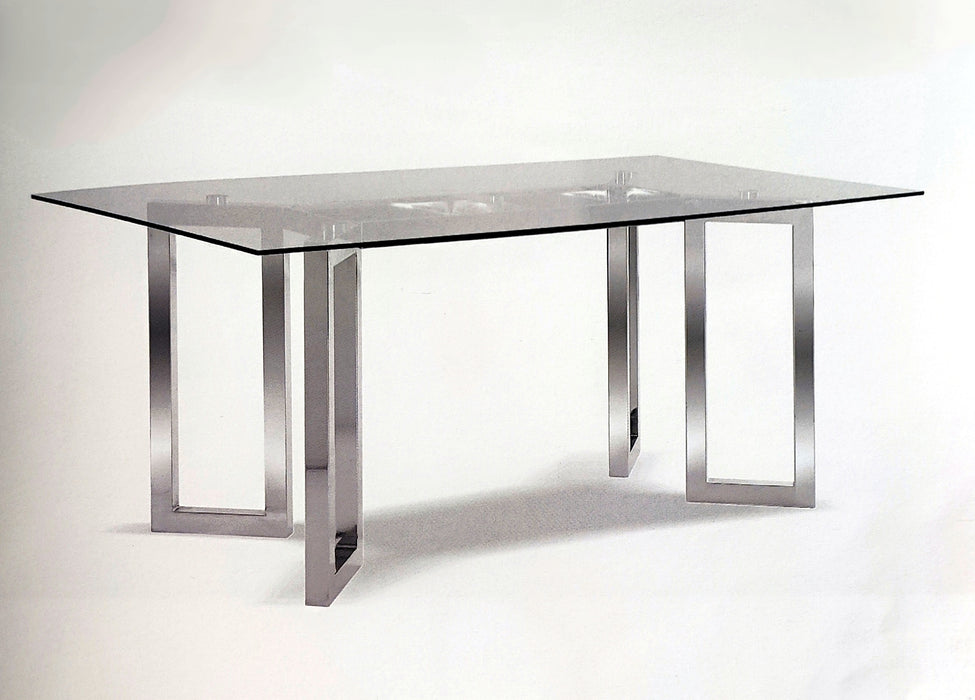 Mesa Cromada Vidro Temperado AVINE