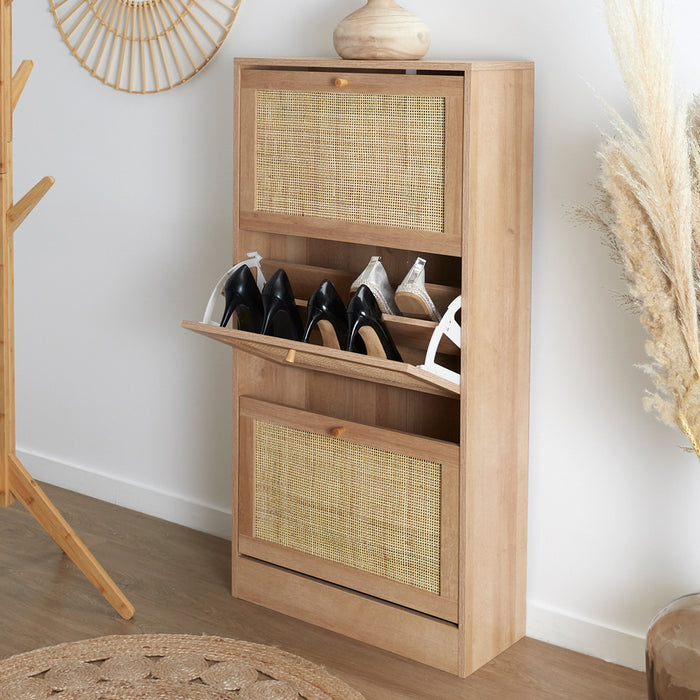 Sapateira 3 Portas Rattan Java