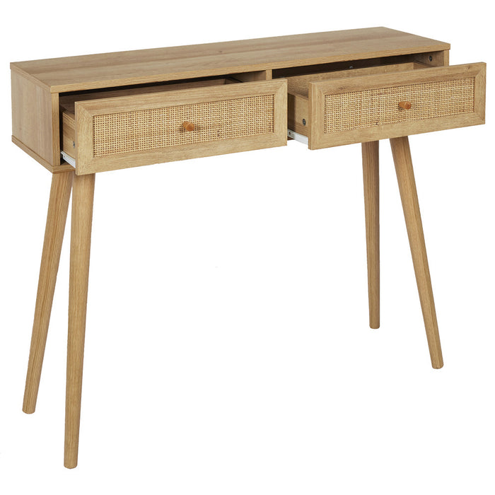 Consola 2 Gavetas Rattan Java