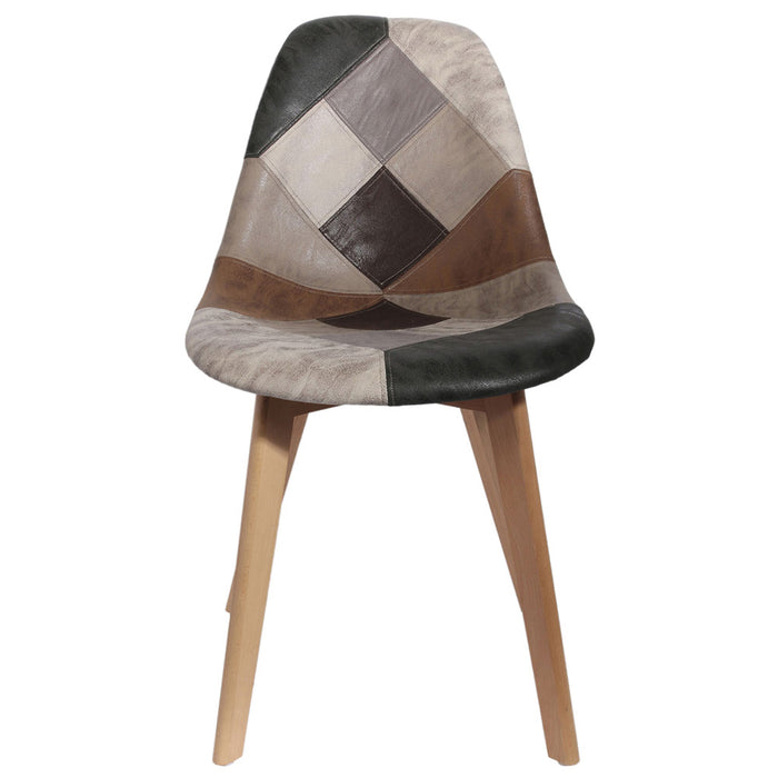 Cadeira Castanha Patchwork Ming