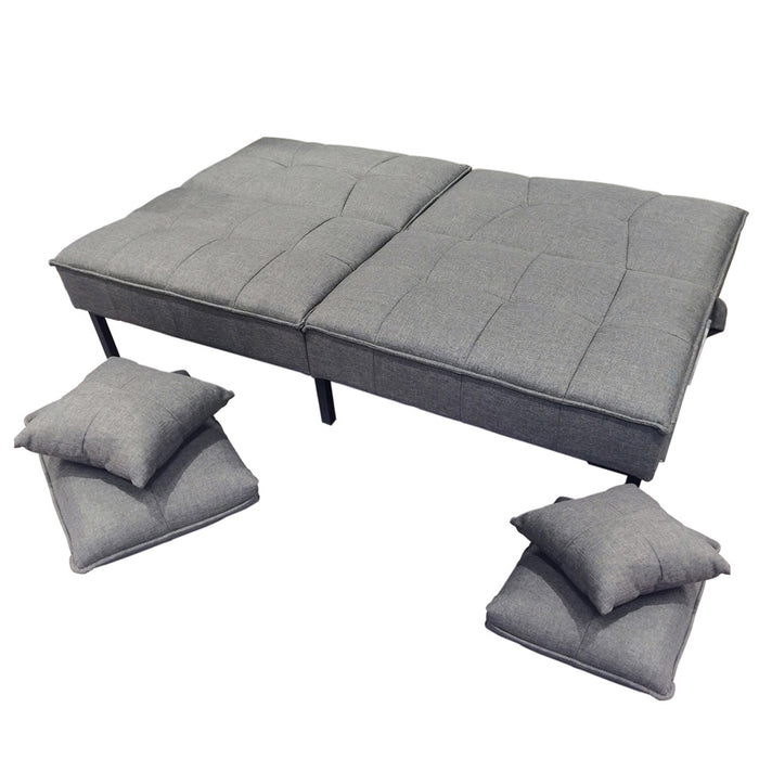 Sofá Cama 3 lugares Cinza Moon