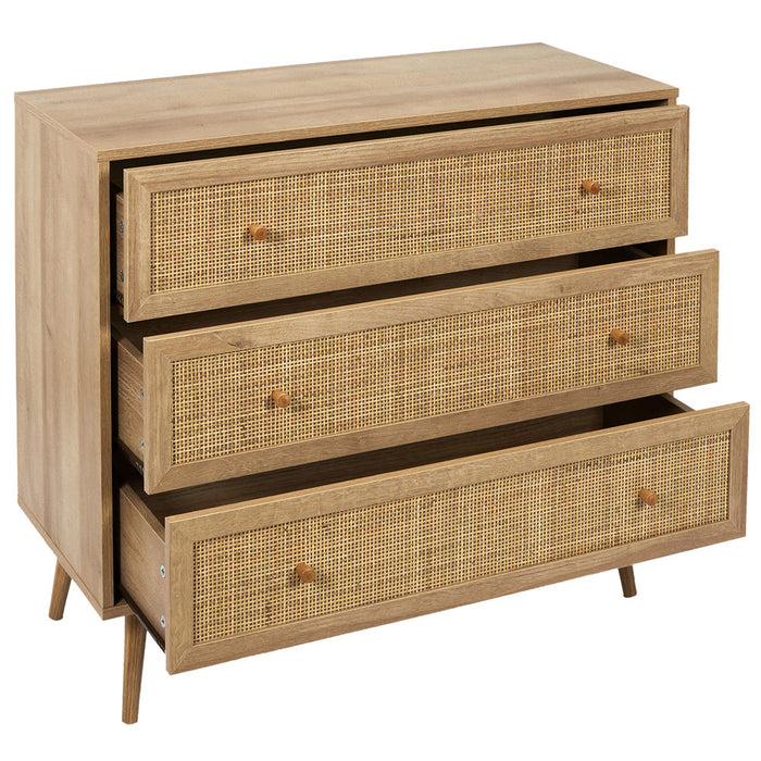 Cómoda 3 Gavetas Rattan Java