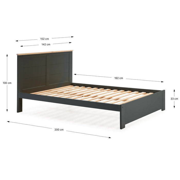 Cama 140x190 Arika Antracite