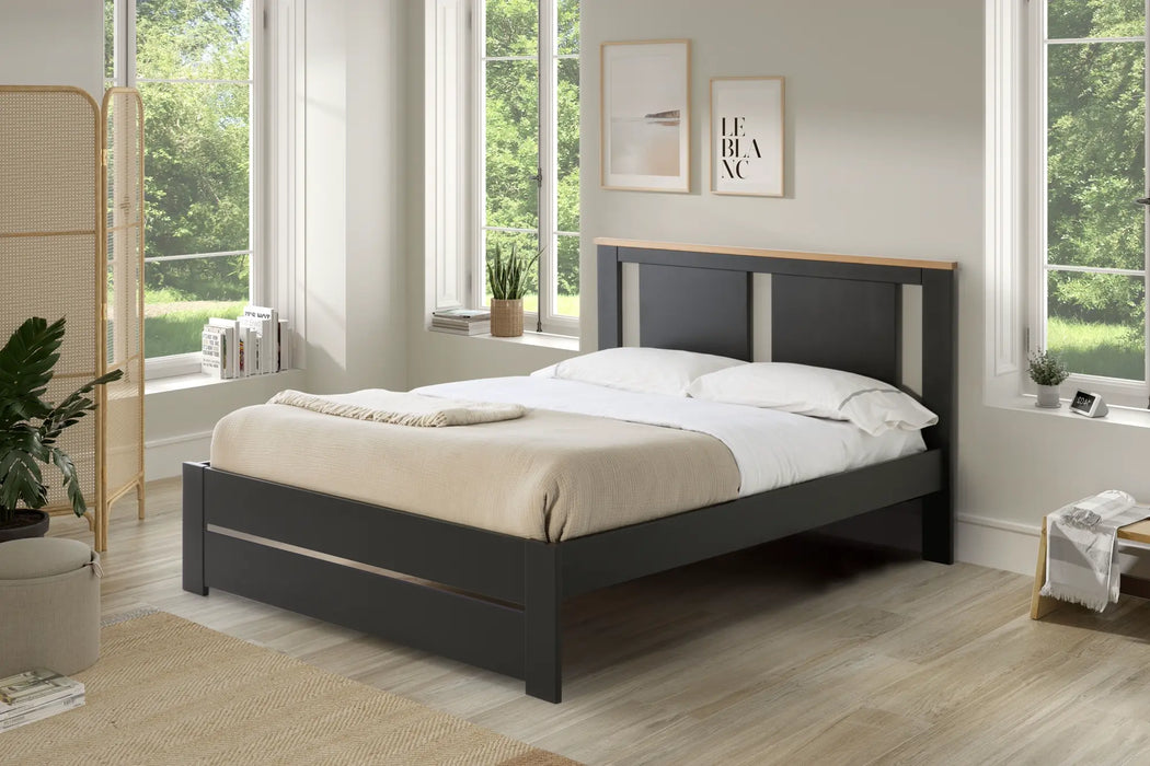 Cama 140x190 Arane Antracite/Carvalho