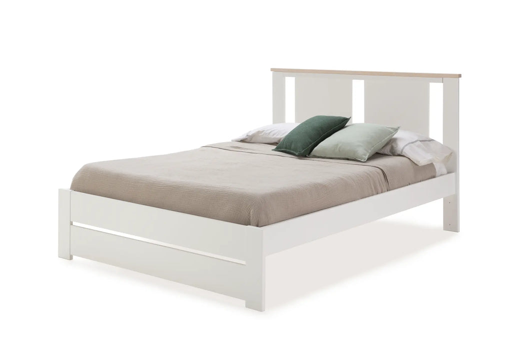 Cama 140x190 Arane Branco/Carvalho