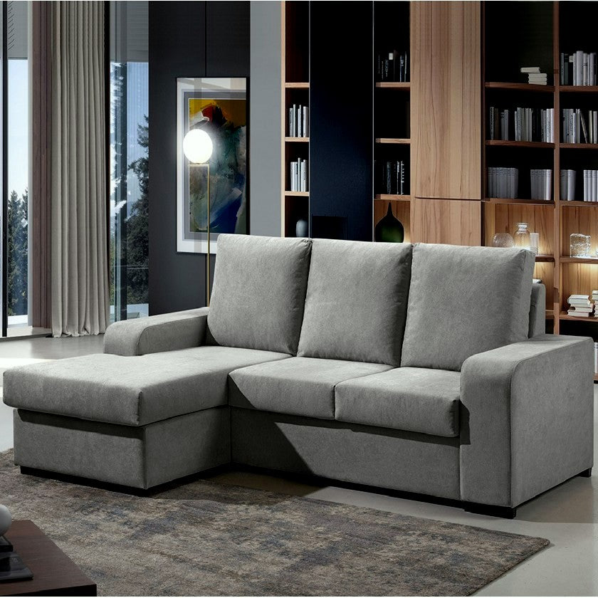 Sofá 3 lugares Chaise Longue Line Antracite