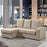 Sofá 3 lugares Chaise Longue Line Bege
