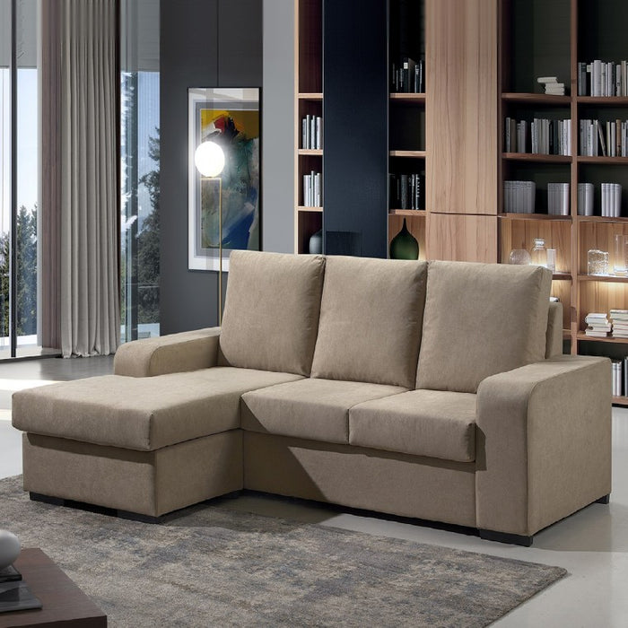 Sofá 3 lugares Chaise Longue Line Taupe