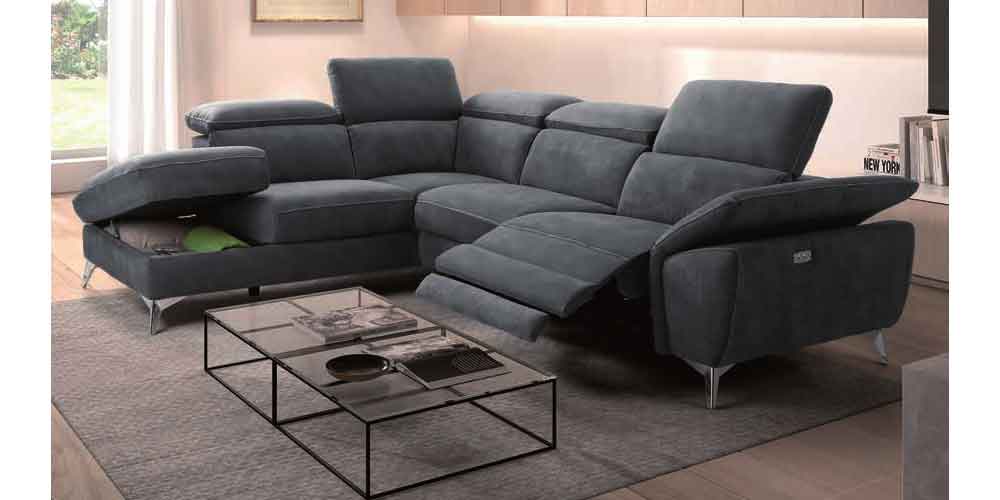 Sofá de Canto com 1 Relax Elétrico LMN